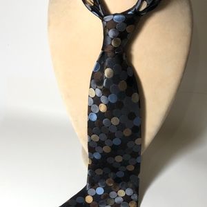 Ted Baker London Mens Silk Tie Metallic Polka Dots